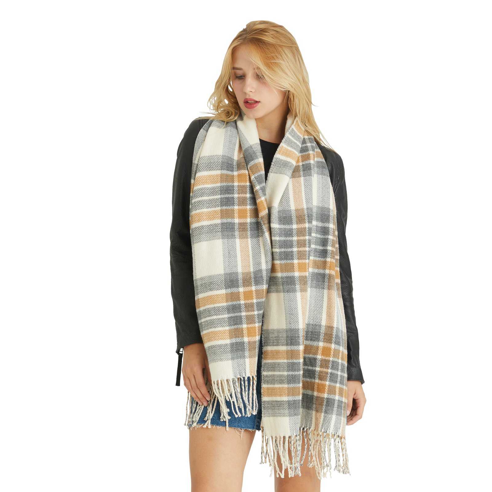 beautiful knitted scarf